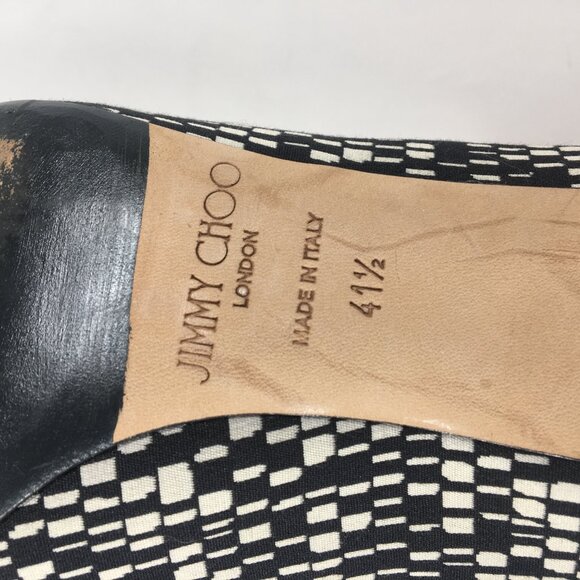 Jimmy Choo Aza Kitten Heels Geometric Print - Picture 8 of 12